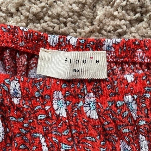 Elodie Off The Shoulder Floral Red Top | L - Picture 6 of 6